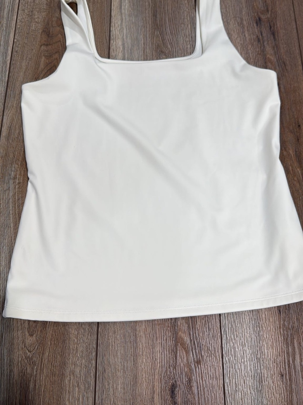 Nine West White Square-Neck Tank Top